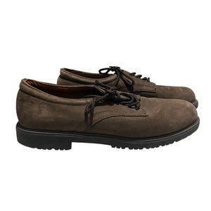Claybrooke Mens Suede Leather Lace Up Shoes Brown Size 10 M